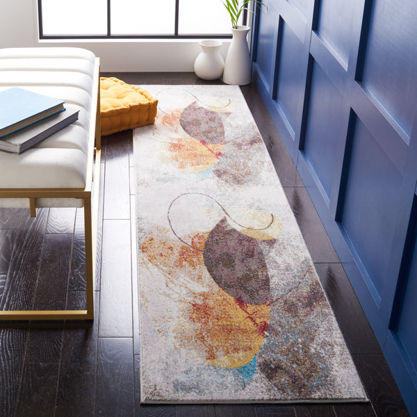 Wade Logan® Papillon Abstract Gray/Brown/Teal Area Rug Wayfair